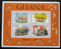 Poštové známky Ghana 1993 Domácí zvíøata Mi# Block 238 Kat 9.50€