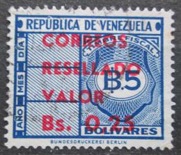 Poštová známka Venezuela 1965 Nominál pretlaè Mi# 1617