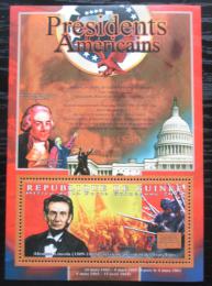 Poštová známka Guinea 2010 Abraham Lincoln, 16. US prezident Mi# Bl 1898 Kat 10€
