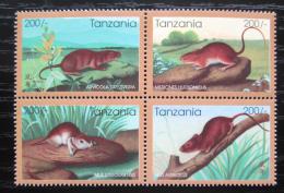 Poštové známky Tanzánia 1996 Èínský nový rok, rok krysy Mi# 2348-51