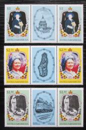 Poštové známky Antigua 1985 Krá¾ovna Matka Alžbeta Mi# 873-75 Kat 8.20€