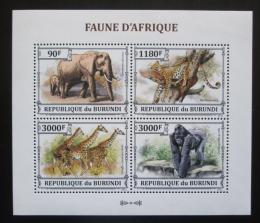 Poštové známky Burundi 2013 Africká fauna Mi# 3208-11 Kat 8.90€