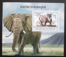 Poštová známka Burundi 2013 Africká fauna Mi# Block 366 Kat 9€