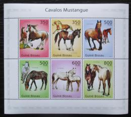 Poštové známky Guinea-Bissau 2010 Kone, mustangové Mi# 4993-98 Bogen Kat 12€