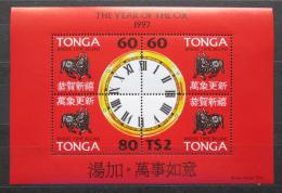 Poštové známky Tonga 1997 Èínský nový rok, rok vola Mi# Block 28 Kat 11€