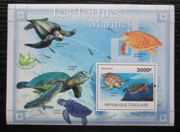 Poštová známka Togo 2011 Korytnaèky Mi# Block 588 Kat 12€