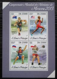 Poštové známky Svätý Tomáš 2013 MS v lehké atletice Mi# 5451-54 Kat 10€