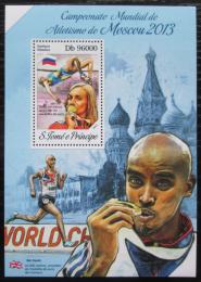 Poštová známka Svätý Tomáš 2013 MS v lehké atletice Mi# Block 950 Kat 10€