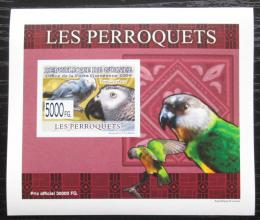 Potov znmka Guinea 2007 Papagje DELUXE neperf. Mi# 6431 B Block