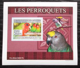 Potov znmka Guinea 2007 Papagje DELUXE neperf. Mi# 6434 B Block