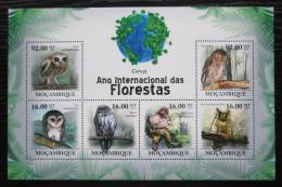 Poštové známky Mozambik 2011 Sovy Mi# 4366-71 Kat 14€