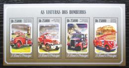 Poštové známky Svätý Tomáš 2014 Hasièská autá Mi# 5920-23 Kat 10€