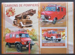 Poštová známka Togo 2010 Hasièská autá Mi# Block 552 Kat 12€