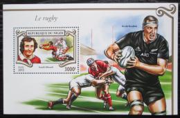 Poštová známka Niger 2015 Rugby Mi# Block 462 Kat 13€