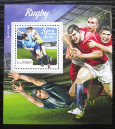 Poštová známka Sierra Leone 2015 Rugby Mi# Block 878 Kat 11€