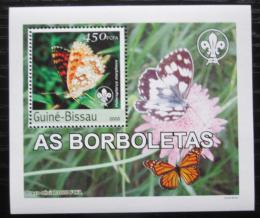 Poštová známka Guinea-Bissau 2003 Motýle DELUXE Mi# 2484 Block