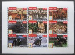 Poštové známky Sierra Leone 1995 Fauna Mi# 2276-84 Kat 11€
