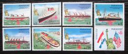 Poštové známky Paraguaj 1986 Lode a Socha slobody s kupónem Mi# 4003-09