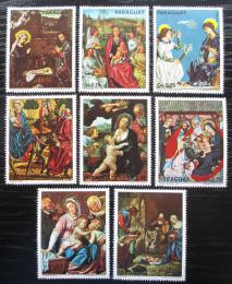 Poštové známky Paraguaj 1975 Vianoce, umenie Mi# 2624-31 Kat 10€