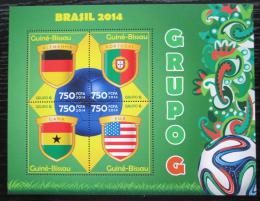 Poštové známky Guinea-Bissau 2014 MS ve futbale, skupina G Mi# 7210-13 Kat 12€