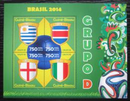 Poštové známky Guinea-Bissau 2014 MS ve futbale, skupina D Mi# 7198-7201 Kat 12€