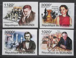 Poštové známky Burundi 2011 Svìtoví šachisti neperf. Mi# 2250-53 B