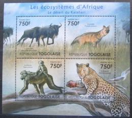Poštové známky Togo 2011 Fauna pouštì Kalahari Mi# 4141-44 Kat 12€
