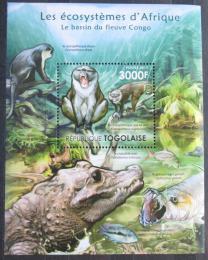 Poštová známka Togo 2011 Fauna konžské pánve Mi# Block 648 Kat 12€