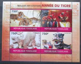 Poštové známky Togo 2010 Èínský nový rok, rok tigera Mi# 3584-87 Kat 12€