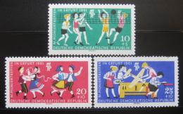 Poštové známky DDR 1961 Setkání pionýrù Mi# 827-29