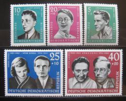 Poštové známky DDR 1961 Osobnosti Mi# 849-53