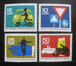 Poštové známky DDR 1966 Bezpeènos� silnièního provozu Mi# 1169-72