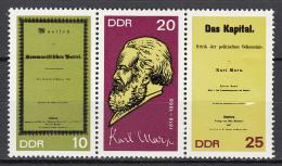 Poštové známky DDR 1968 Karl Marx Mi# 1365-67