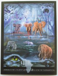 Poštová známka Guinea 2012 Fauna západní Afriky, slony Mi# Block 2086 Kat 18€