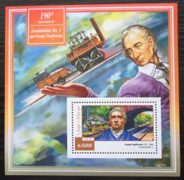 Poštová známka Svätý Tomáš 2015 Parní lokomotívy Mi# Block 1055 Kat 8.50€