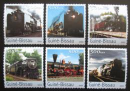 Poštové známky Guinea-Bissau 2003 Parní lokomotívy Mi# 2650-55 Kat 13€
