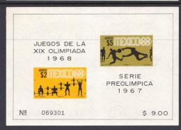 Poštové známky Mexiko 1967 LOH Mexiko Mi# Block 10 Kat 7€ 