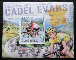 Poštová známka Guinea-Bissau 2011 Cyklistika, Cadel Evans Mi# Block 957 Kat 12€ 