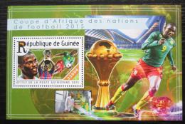Poštová známka Guinea 2015 Africký pohár, futbal Mi# Block 2527 Kat 14€