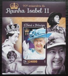Poštová známka Svätý Tomáš 2016 Krá¾ovna Alžbeta II. Mi# Block 1158 Kat 12€