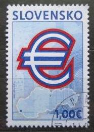 Poštová známka Slovensko 2009 Pøijetí Eura Mi# 596