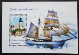 Poštovní známka Svatý Tomáš 2013 Plachetnice a majáky Mi# Block 897 Kat 10€