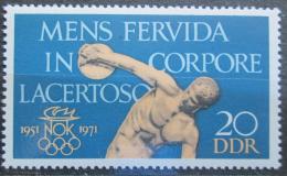 Poštová známka DDR 1971 Národní olympijský výbor, 20. výroèie Mi# 1660