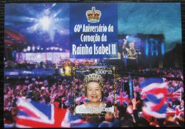 Poštová známka Guinea-Bissau 2013 Krá¾ovna Alžbeta II. Mi# Block 1187 Kat 12€ 