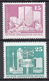 Poštové známky DDR 1973 Výstavba v DDR Mi# 1853-54