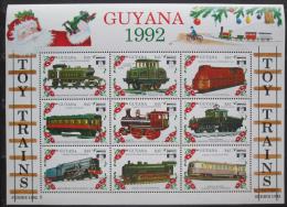 Poštové známky Guyana 1992 Modely lokomotiv a vagónù Mi# 3925-33