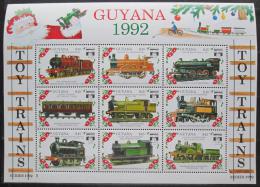 Poštové známky Guyana 1992 Modely lokomotiv a vagónù Mi# 3943-51