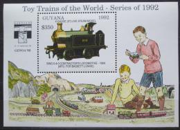 Poštová známka Guyana 1992 Modely lokomotiv a vagónù Mi# Block 210 Kat 9.50€