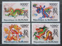 Poštové známky Burundi 2011 Èínský nový rok, rok draka Mi# 2238-41 Kat 9.50€