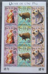 Poštové známky Grenada 1995 Èínský nový rok, rok prasete Mi# 2890-92 Kat 9€